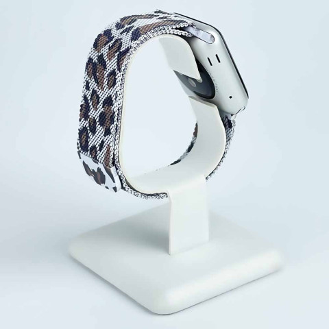 Ремешок на Apple watch 38/40/41mm Milanese Loop Band Gray leopard